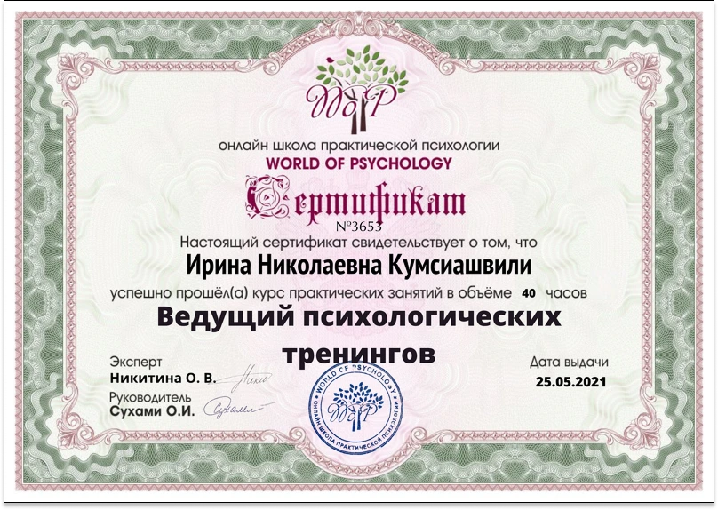 Диплом Ирина Кумсиашвили 13